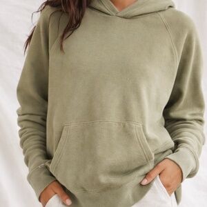 Aerie | Olive Green Cropped Hoodie | Size Small